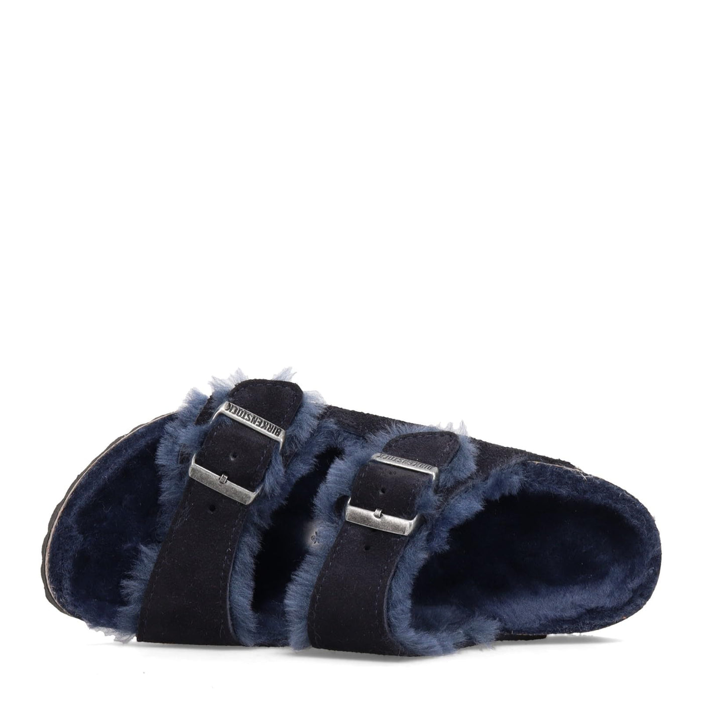 Birkenstock Arizona Shearling Suede Leather Narrow Women | Midnight (1020583) (7, Midnight)