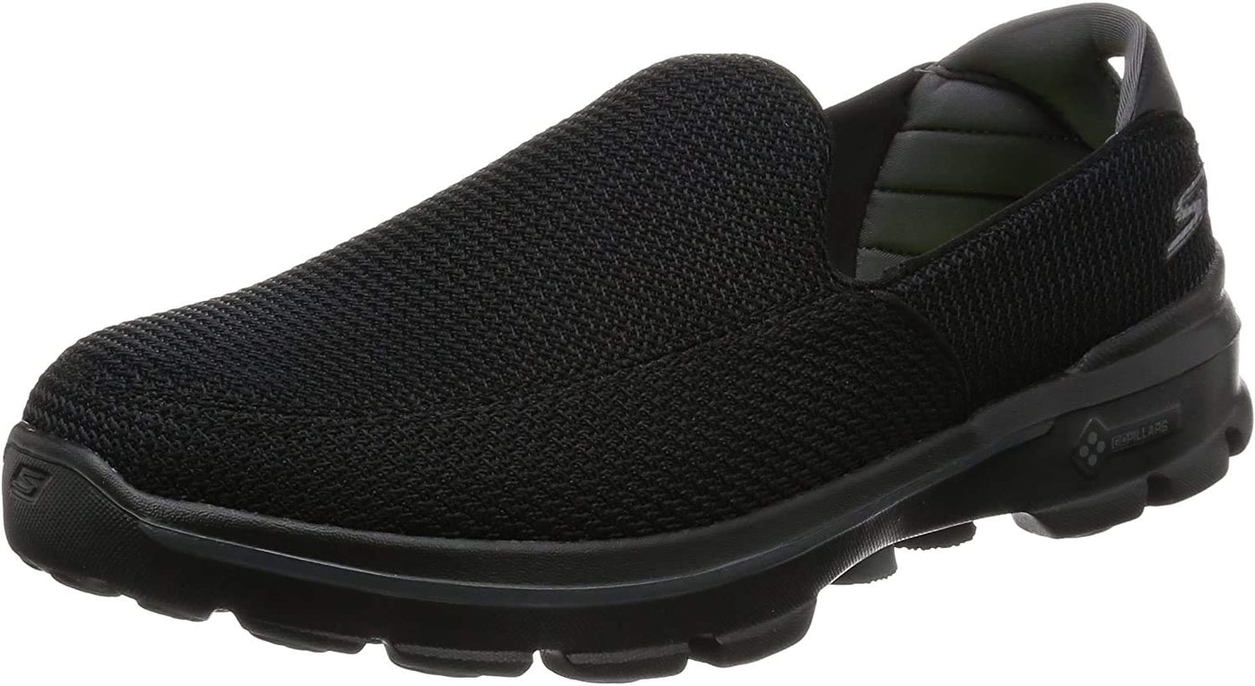 Skechers Mens Go Walk 3 Running Lightweight Walking Sports Gym Sneakers - Black - 11