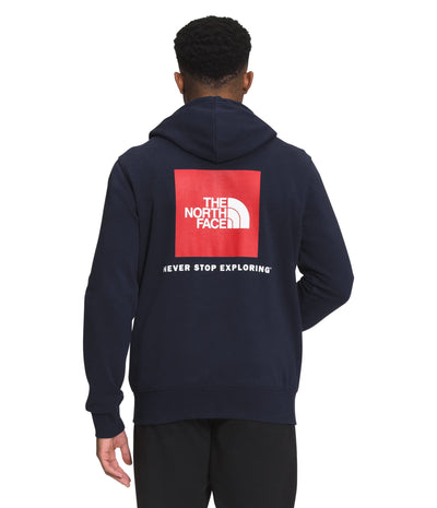 THE NORTH FACE Men's Box NSE Pullover Hoodie (Standard and Big Size), Aviator Navy/Horizon Red, 3X-Large