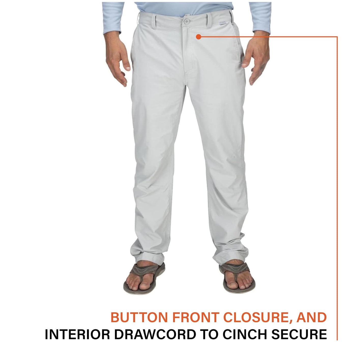 Simms Men's Superlight Pant - Premium Lightweight Fishing Pants, Quick-Dry, Breathable, UPF 50+ Sun Protection, Ideal for Outdoor Activities (Sterling, 34 Long)