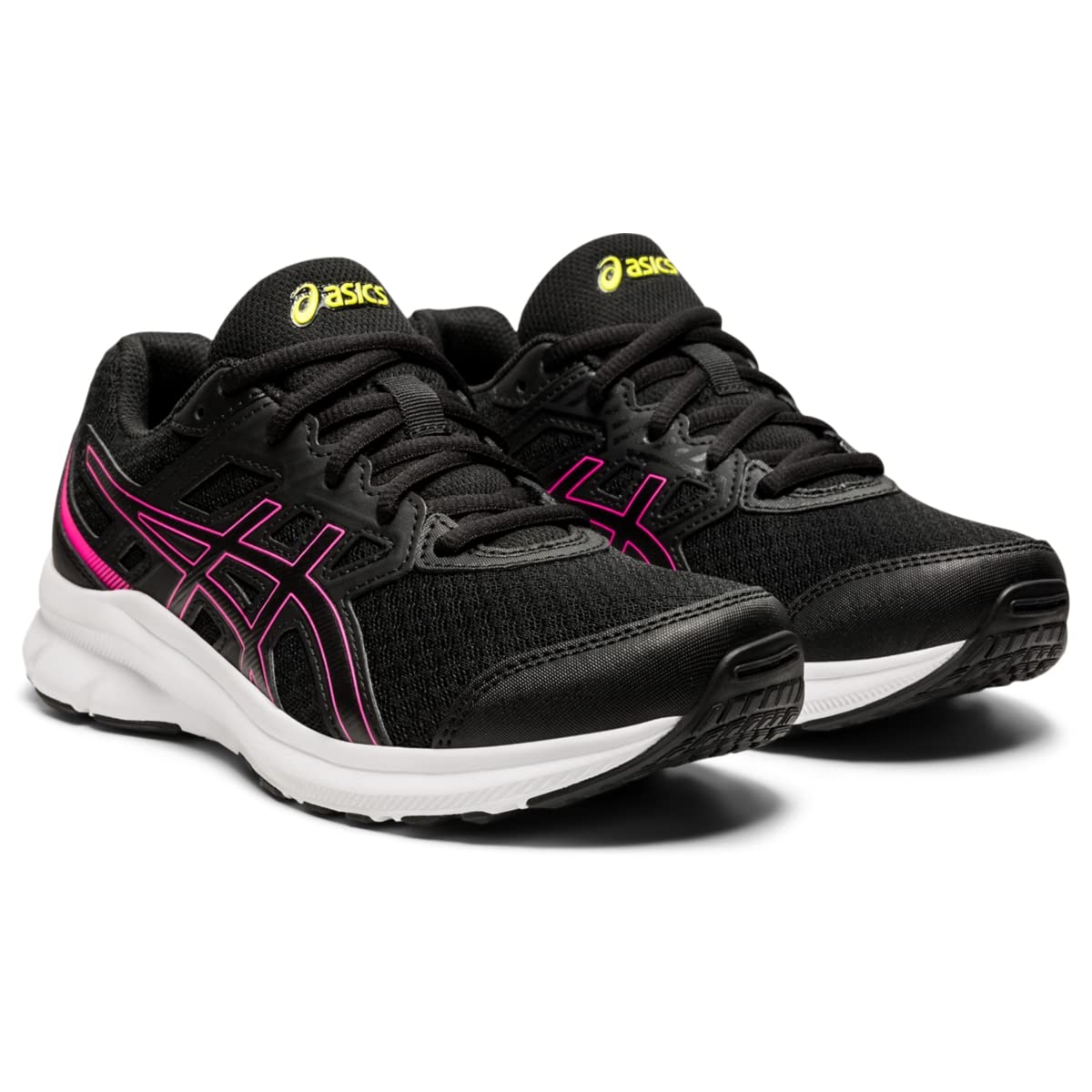 ASICS Kid's JOLT 3 Grade School Running Shoe, 3, Black/HOT Pink