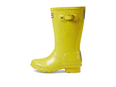 Hunter Original Giant Glitter Wellington Boots (Little Kid/Big Kid) Illuminating Yellow 1 Little Kid M