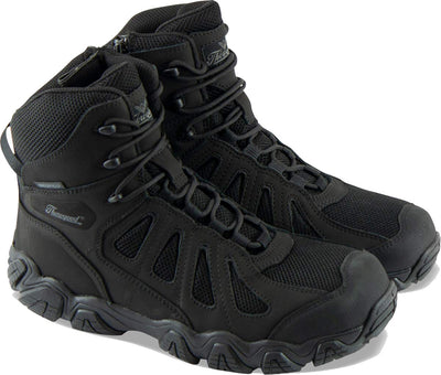 Thorogood 804-6290 Men's Crosstrex Series - 6" BBP Waterproof, Side Zip Composite Safety Toe Hiker Boot, Black/Grey - 11.5 M US