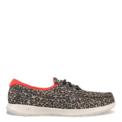 Skechers Go Walk Lite Leopard Print Boat Shoe Leopard 9 M