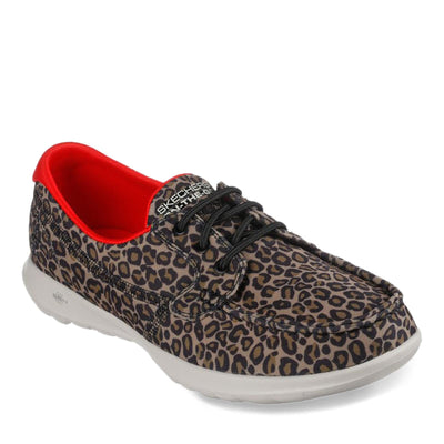 Skechers Go Walk Lite Leopard Print Boat Shoe Leopard 9 M