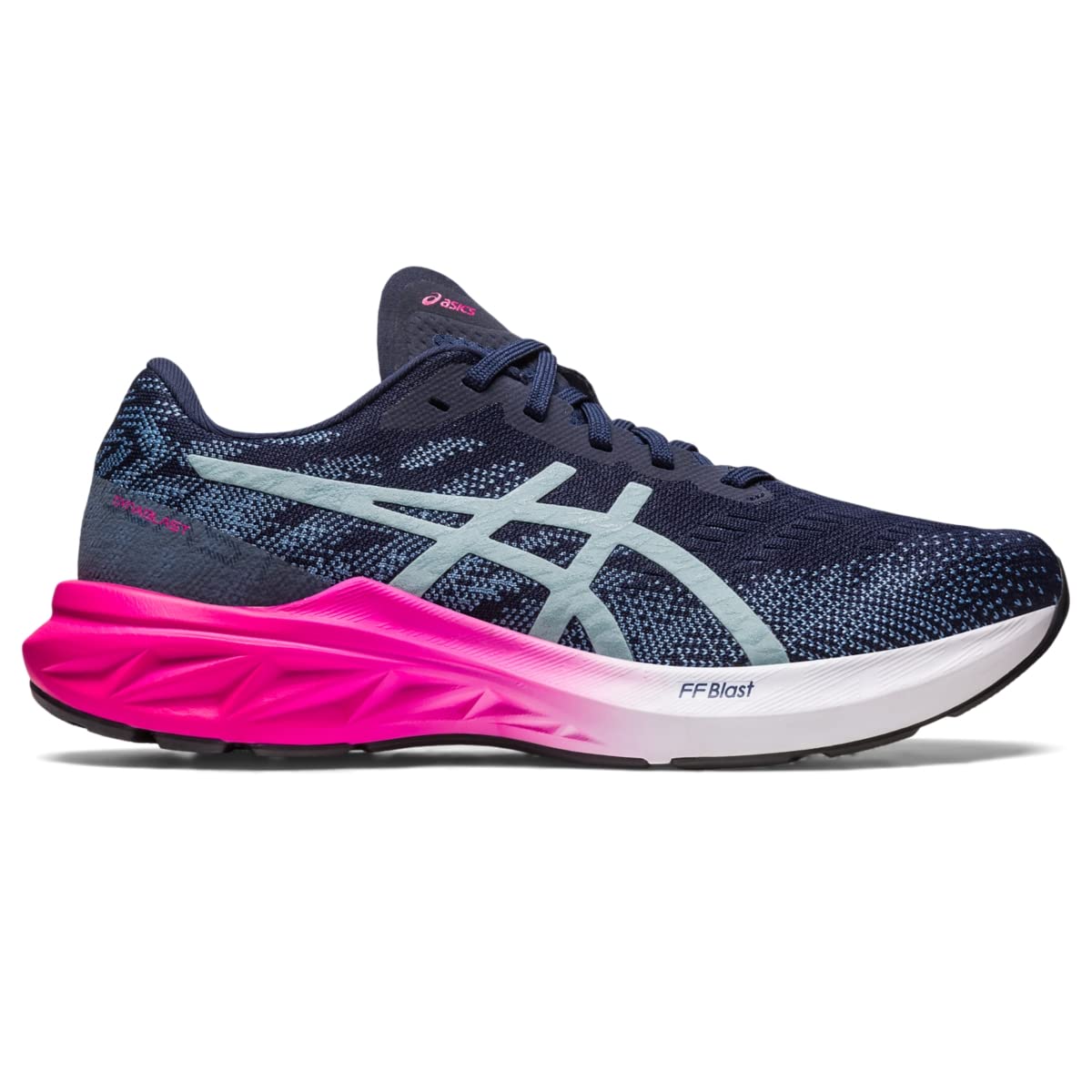 ASICS Women's DYNABLAST 3 Running Shoes, 6, Midnight/Light Steel