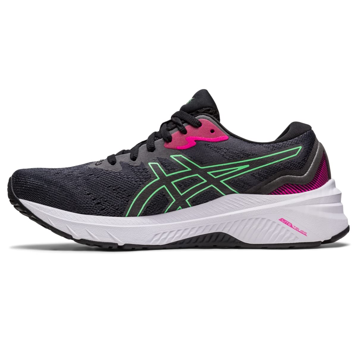 ASICS Women's, GT-1000 11 Running Shoe 7 Black-pink