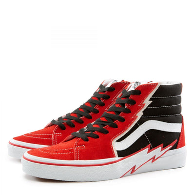 Vans US 7.5 Men's Hi-Top Trainers (Bolt) Racing Red/Black, 36 EU, Bolt Racing Red Black, 4.5