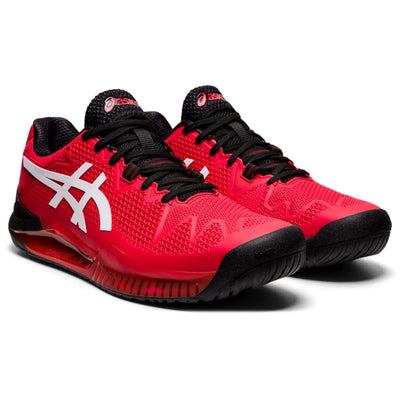 ASICS Men's Gel-Resolution 8 Tennis Shoes, 15, Electric RED/White