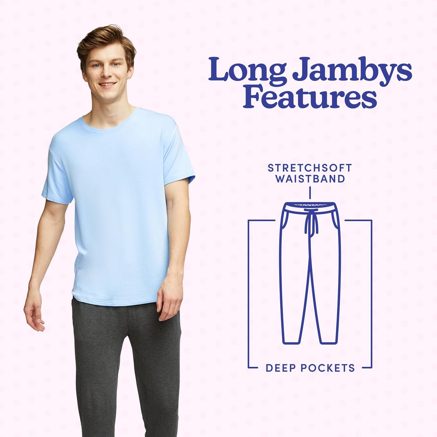 Jambys No-Sweat Sweatpants | Long Unisex Lounge Pajama & Sleepwear| Ultra-Soft Black Large