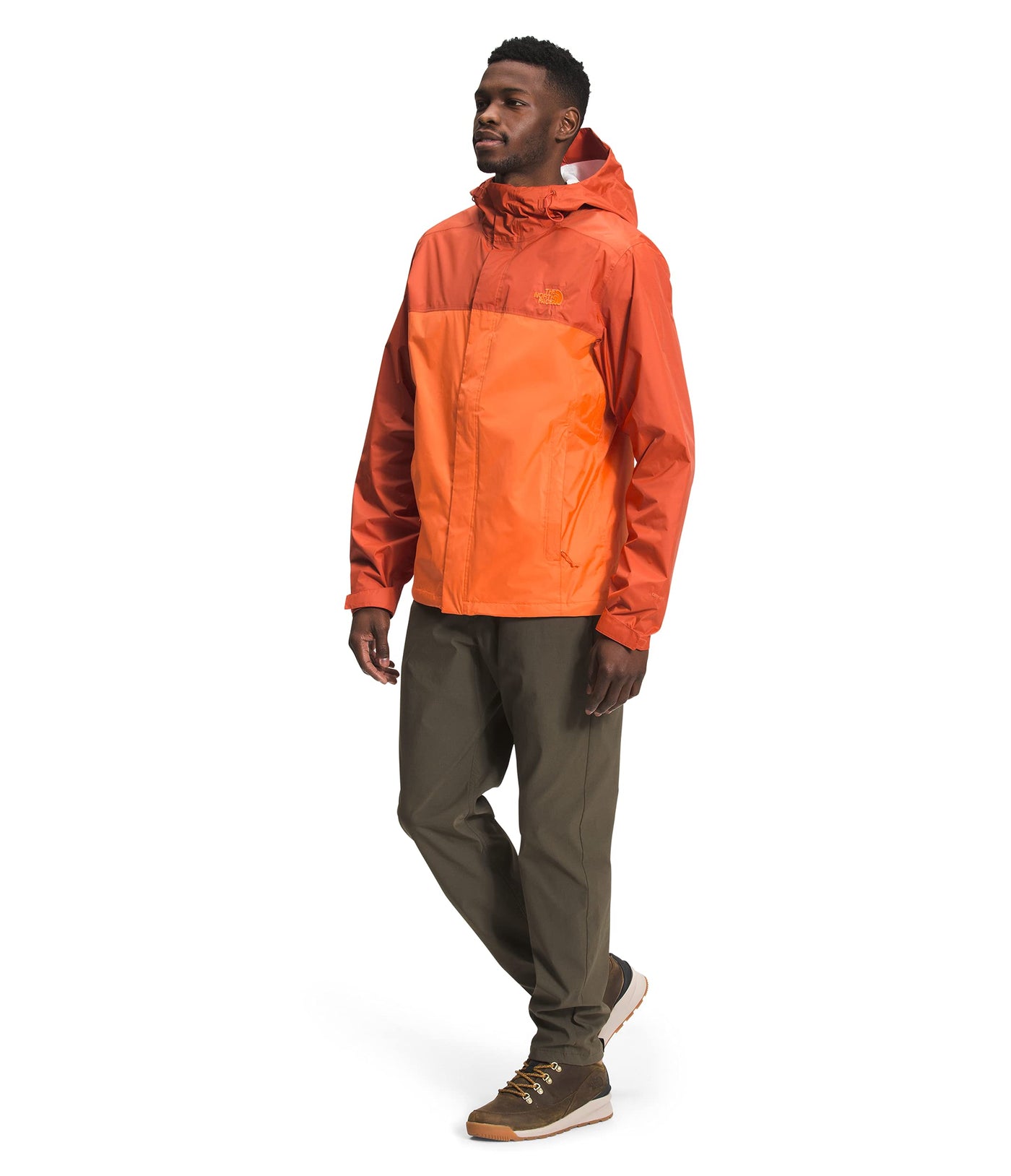 The North Face Men's Venture 2 Jacket, Red Orange/Burnt Ochre, L