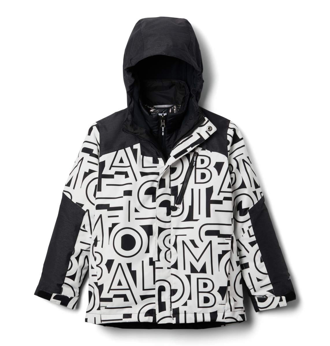 Columbia Boys' Whirlibird Ii Interchange Jacket Large Black Typo Print/Black