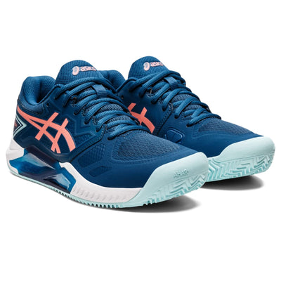 ASICS Women's GEL-CHALLENGER 13 CLAY Tennis Shoes, 10.5, LIGHT INDIGO/GUAVA