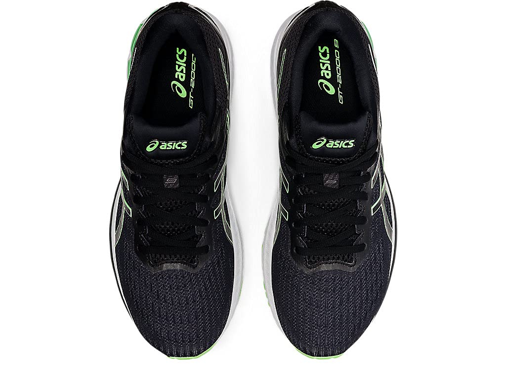 ASICS Men's GT-2000 9 Running Shoes, 10, Black/Bright Lime