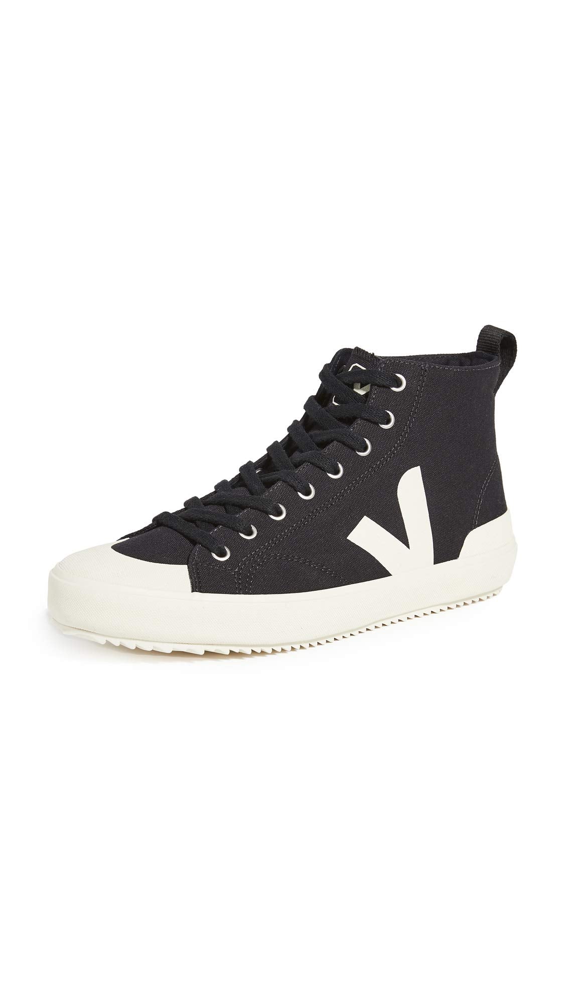 Veja Men's Nova High Top Sneakers, Black/Pierre, 9 Medium US