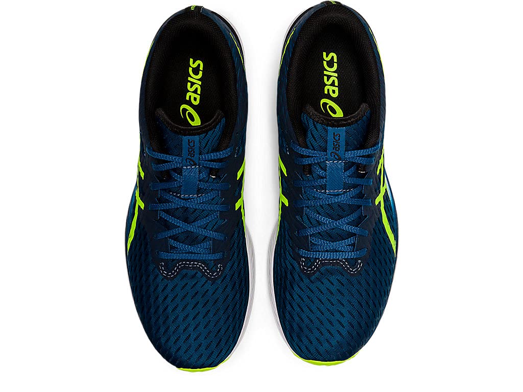 ASICS Men's Hyper Speed Running Shoes, 11.5, MAKO Blue/Hazard Green