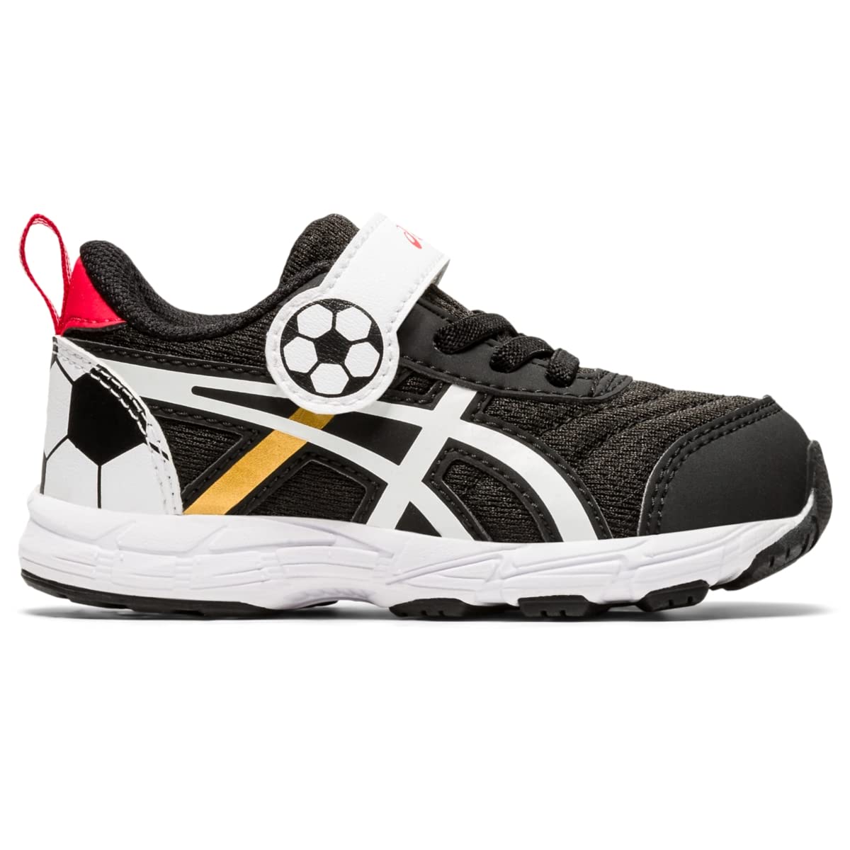 ASICS Kid's Contend 6 Toddler Shoes, K5, Black/Pure Gold