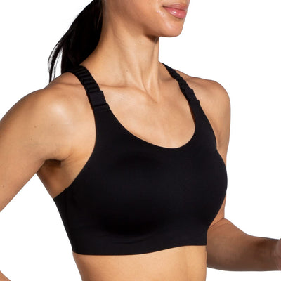 Brooks Women's Racerback 2.0 Sports Bra for High Impact Running, Workouts & Sports with Maximum Support (36) F Black