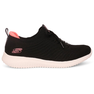 Skechers Sport Ultra Flex Joyful Path Athletic SneakerWomens Sneaker 7 BM US BlackHot Pink