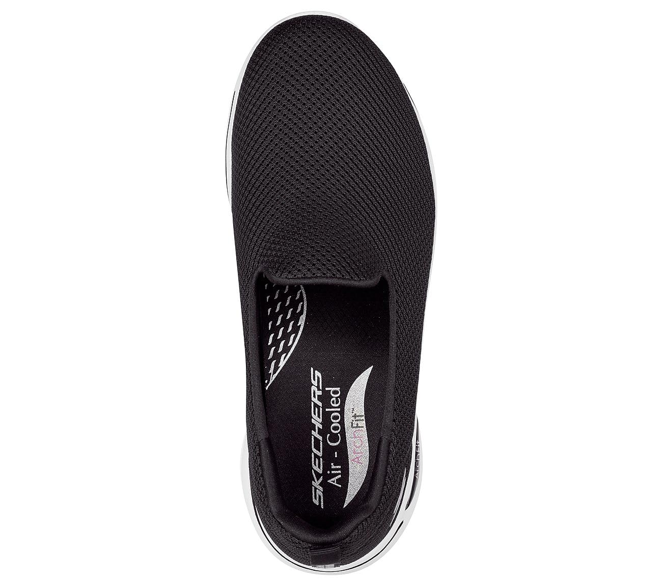 Skechers Women's Go Walk Arch Fit Grateful 8.5 Wide Black/White