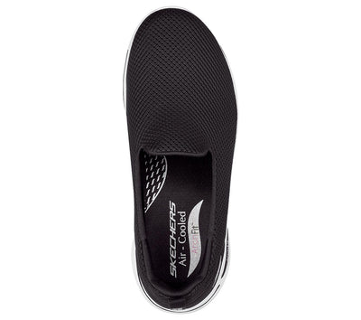 Skechers Women's Go Walk Arch Fit Grateful 5.5 Wide Black/White