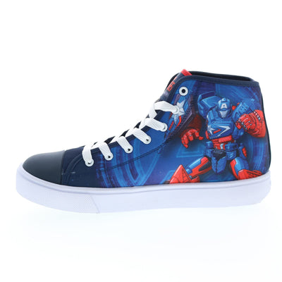 HEELYS Men's Captain America Hustle High Top Wheels Skate Sneaker Shoes 12 Navy/Red/White Flag