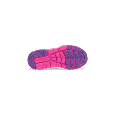 Saucony Kids' Flash A/C Sneaker, Purple, 5 W US Little Kid