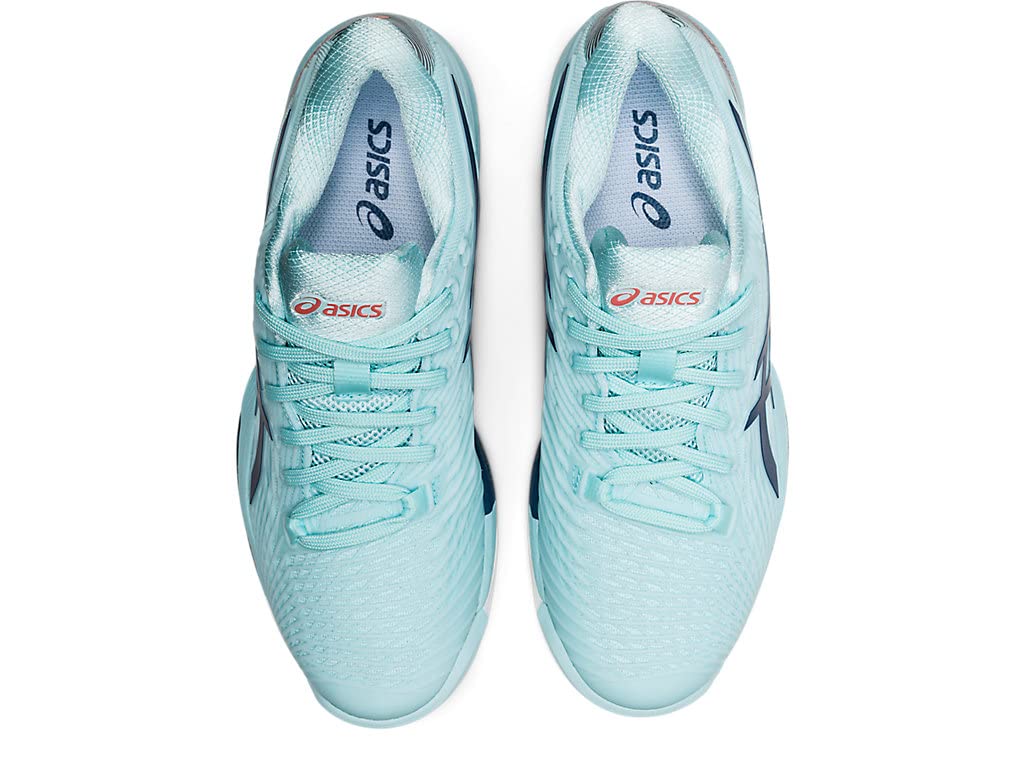 ASICS Solution Speed FF 2 Clay Tennis Shoes for Women - PU-Applied Upper - Supreme Bounce Clear Blue/Light Indigo 10 B - Medium