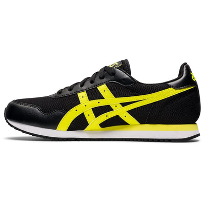 ASICS Men's TIGER RUNNER Shoes, 8, BLACK/SOUR YUZU