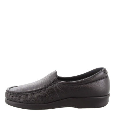 SAS Twin Slip On Comfort Loafer Black 7.5 N - Narrow (AA)