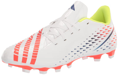 Adidas Predator Edge.4 S FxG Unisex Shoes 9 White/Solar Yellow/Power Blue