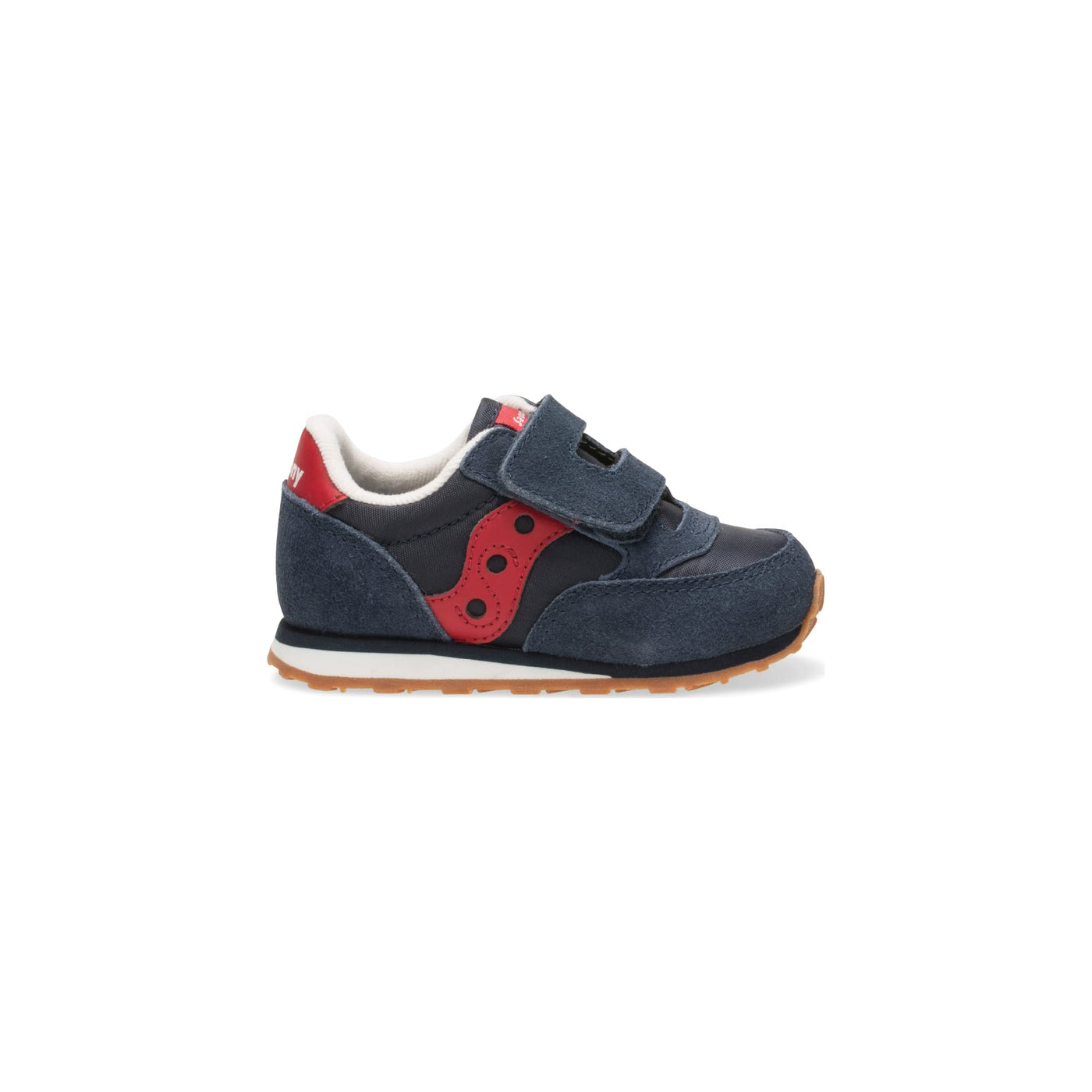 Saucony Unisex-child Baby Jazz Hook & Loop , NAVY/RED, 7.5 W