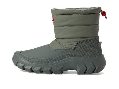 Hunter Intrepid Short Snow Boots for Women - Textile and Synthetic Upper, Cinch Closure at Cuffs, and Round Toe Silhouette Urban Grey 10 M