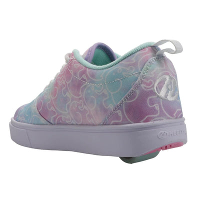 HEELYS® Pro 20 Prints Ivory Ella Shoes for Kids and Adults – Canvas Upper – Textile Lining and Insole Pink Multi 4 Big Kid (Women's 5) M