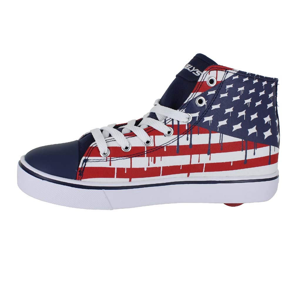 HEELYS Mens Hustle American Flag (Little Kid/Big Kid/Adult) 2Y Blue,red