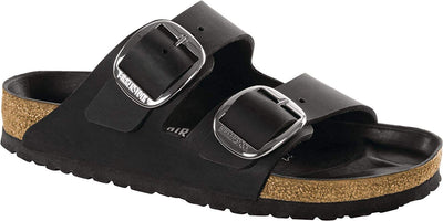 Birkenstock Unisex Arizona Sandal,Black Oiled Leather,46 N EU