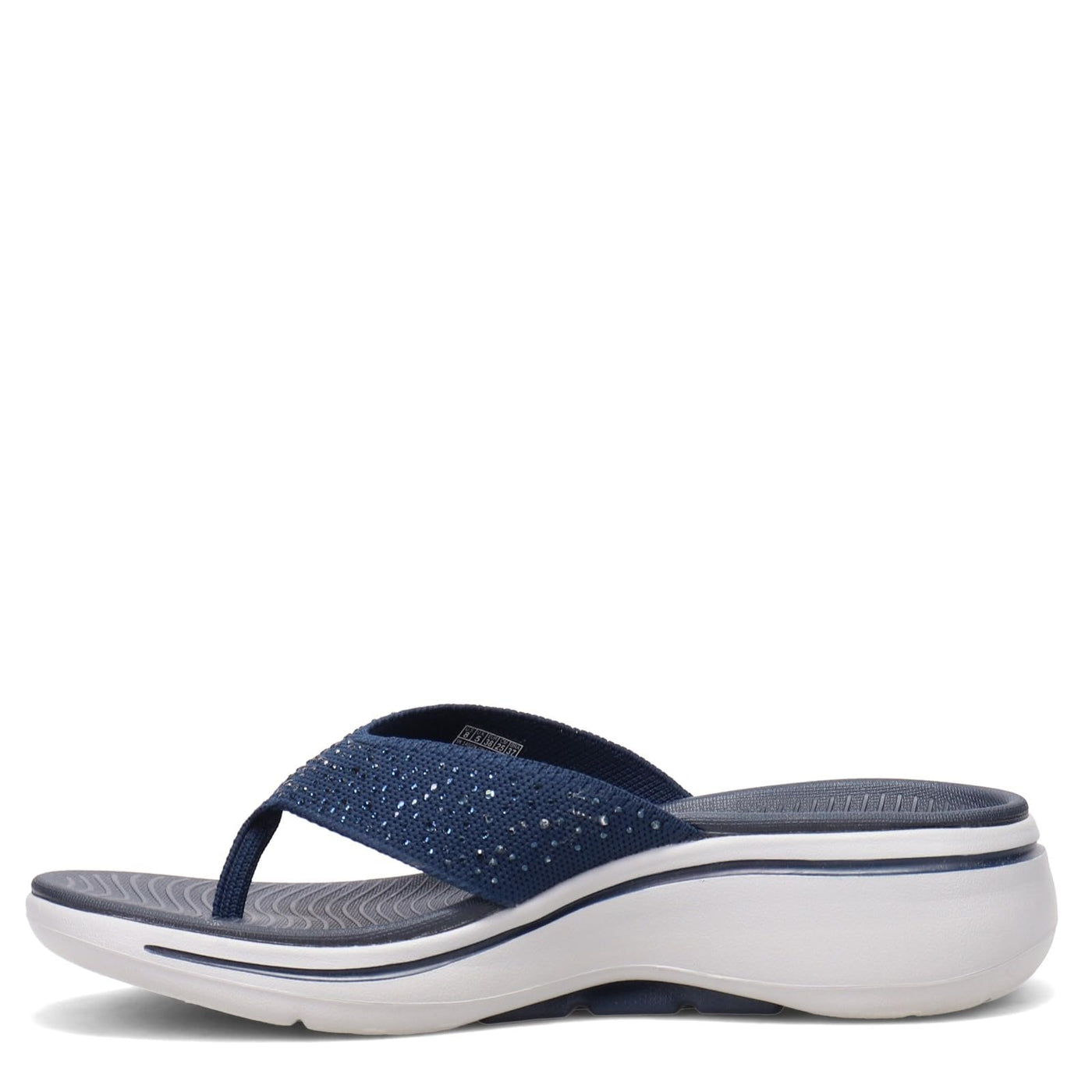 Skechers Go Walk Arch Fit Knit Sandal with Rhinestones Navy 6 B (M)