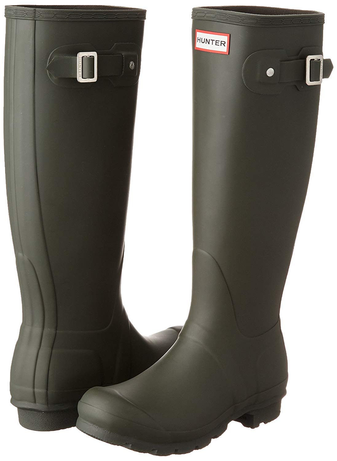 HUNTER Women's Original Tall Rain Boot (10 M US, Dark.Olive)