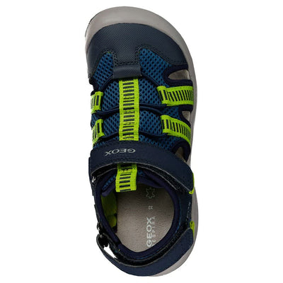 Geox Boy's Kyle 16 (Toddler/Little Kid/Big Kid) Navy/Lime 31 (US 13 Little Kid) M