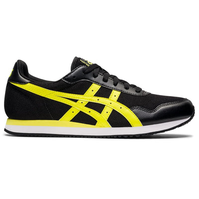 ASICS Men's TIGER RUNNER Shoes, 8, BLACK/SOUR YUZU