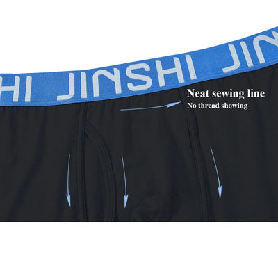 JINSHI Mens Design Long Leg Boxer Briefs Underwear Multipack XX-Large 942m07 3-pack