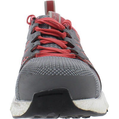 Reebok Women's Rb312 Fusion Flexweave Safety Toe Athletic Work Shoe Grey 8 Grey and Red