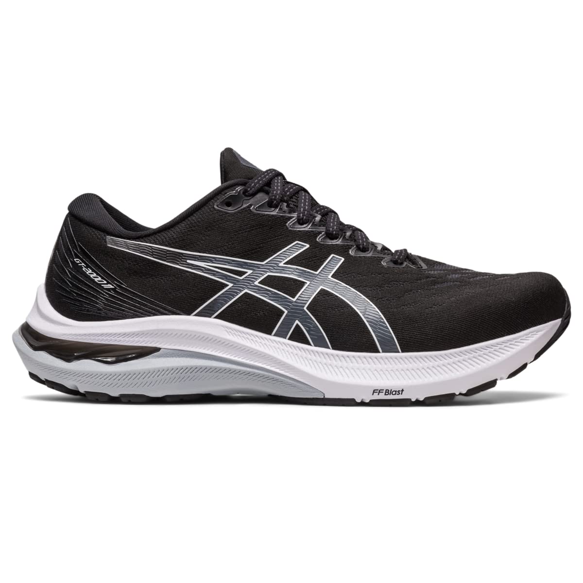 ASICS Women's GT-2000 11 Running Shoes, 11.5, Black/White