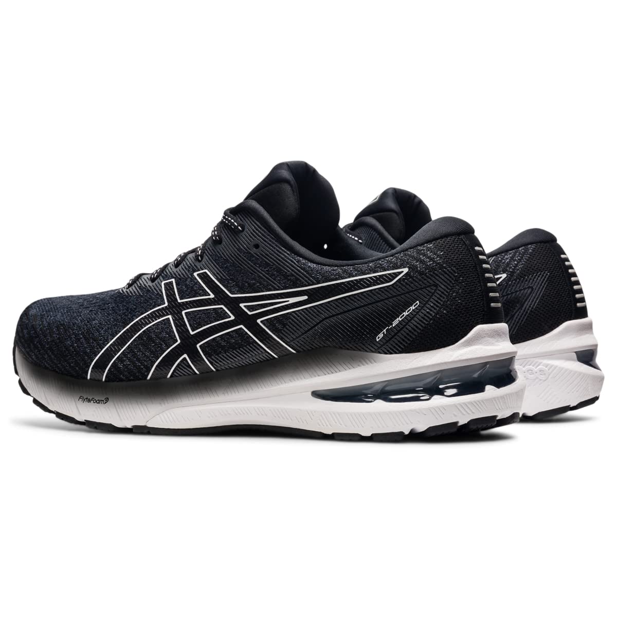 ASICS Men's GT-2000 10 Running Shoes, 13.5, Black/White