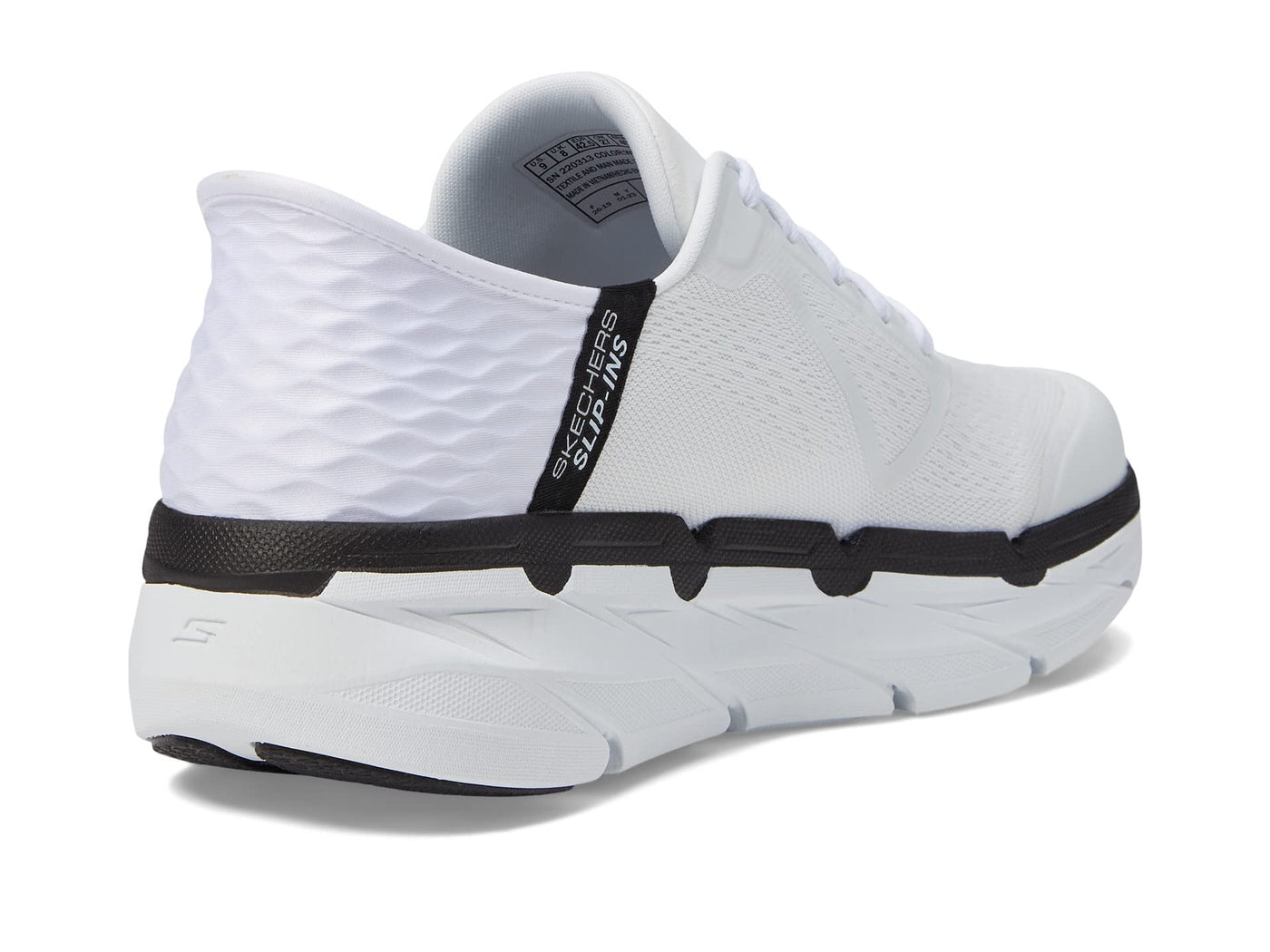 Skechers Men's Hands Free Slip-ins Max Cushion Premier Ascendant Sneaker, White/Black, 8 Wide