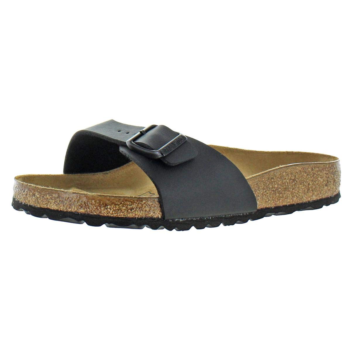 Birkenstock Women's Madrid Birko-Flor Sandal,Black Birko-Flor,38 M EU