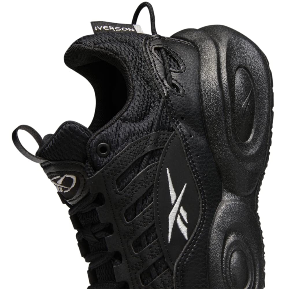 Reebok Unisex-Adult Solution Mid Basketball Shoe 12 Women/10.5 Men Black/Silver Metallic