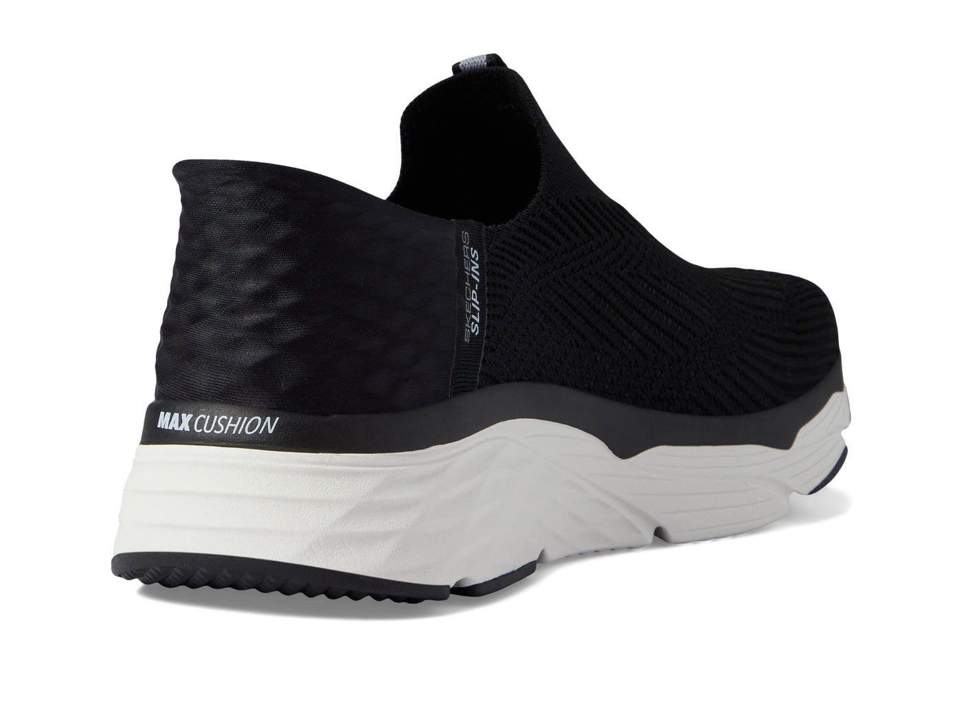 Skechers Max Cushioning Elite Slip-ins - Smooth Transition Black/White 8 D - Wide