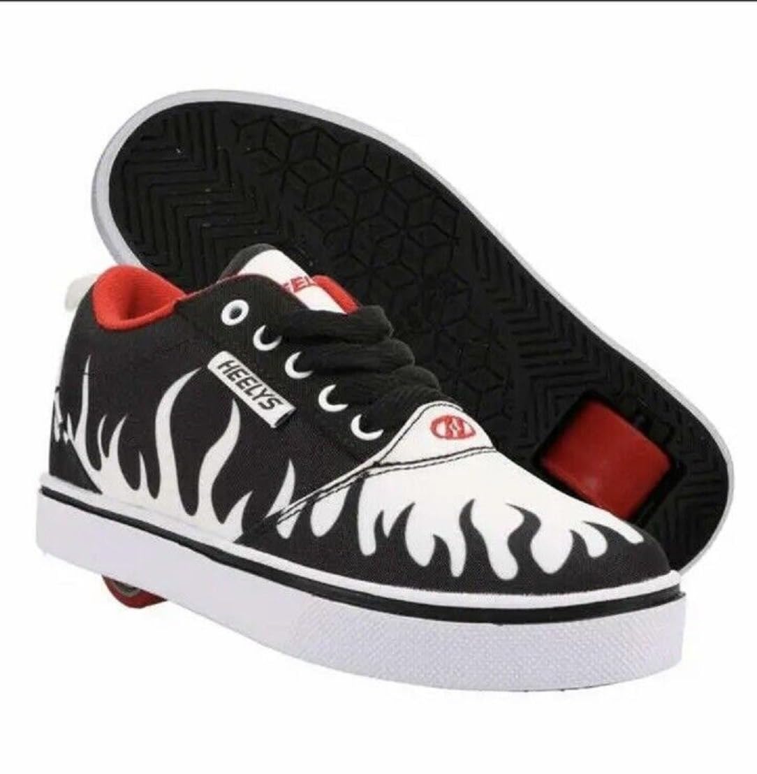 Heelys girls Wheeled Footwear Skate Shoe 6 Big Kid Black/Red/White