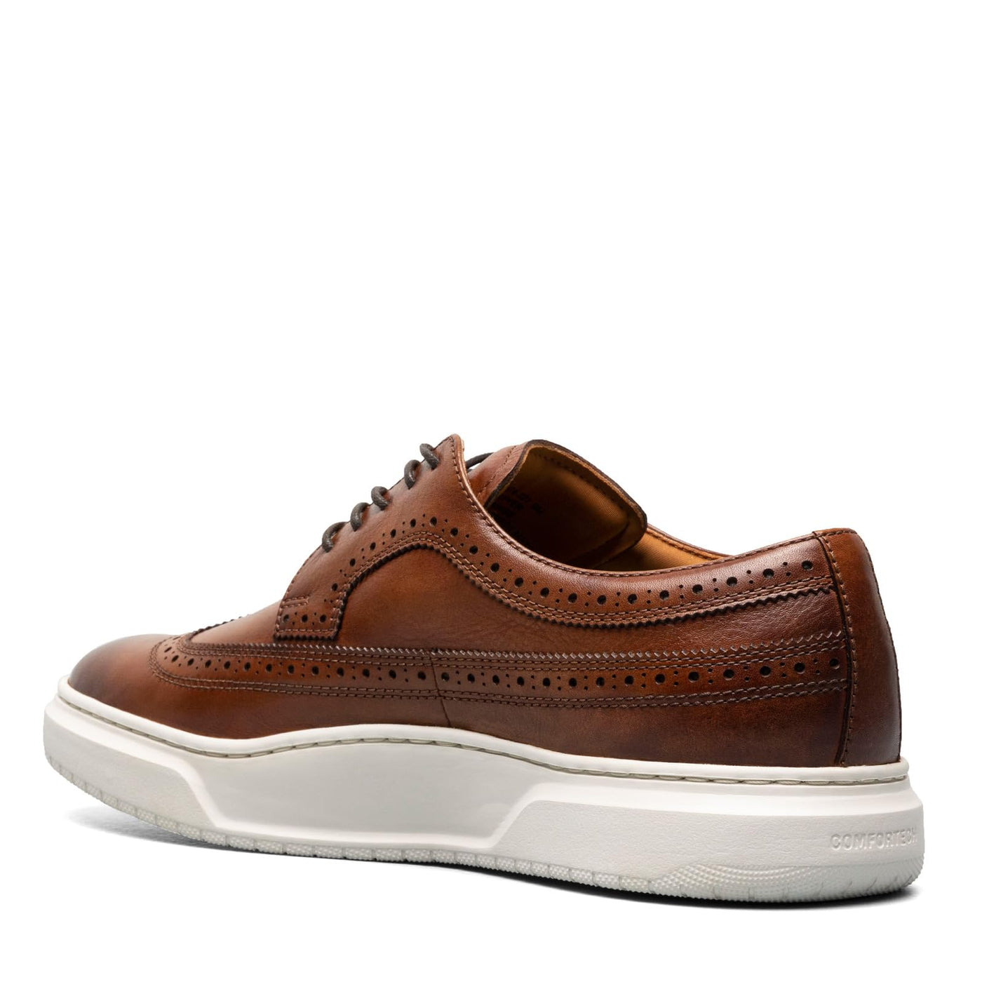 Florsheim Premier Wing Tip Lace-Up Sneaker Cognac Smooth/White Sole 7 M (D)